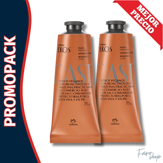 PROMOPACK 2 PULPA HIDRATANTE PARA MANOS EKOS CASTAÑA 75gr