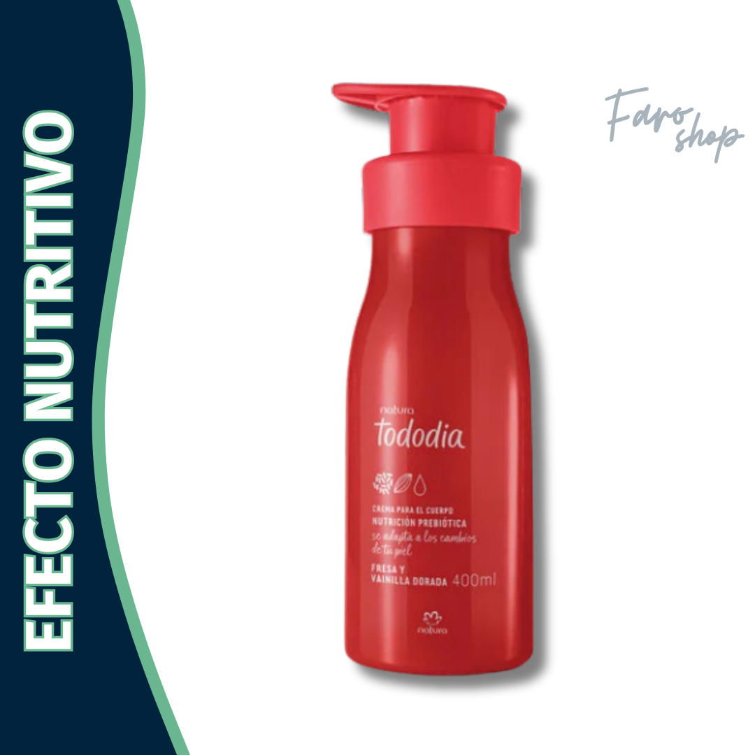 CREMA PARA EL CUERPO TODODIA FRESA Y VAINILLA DORADA