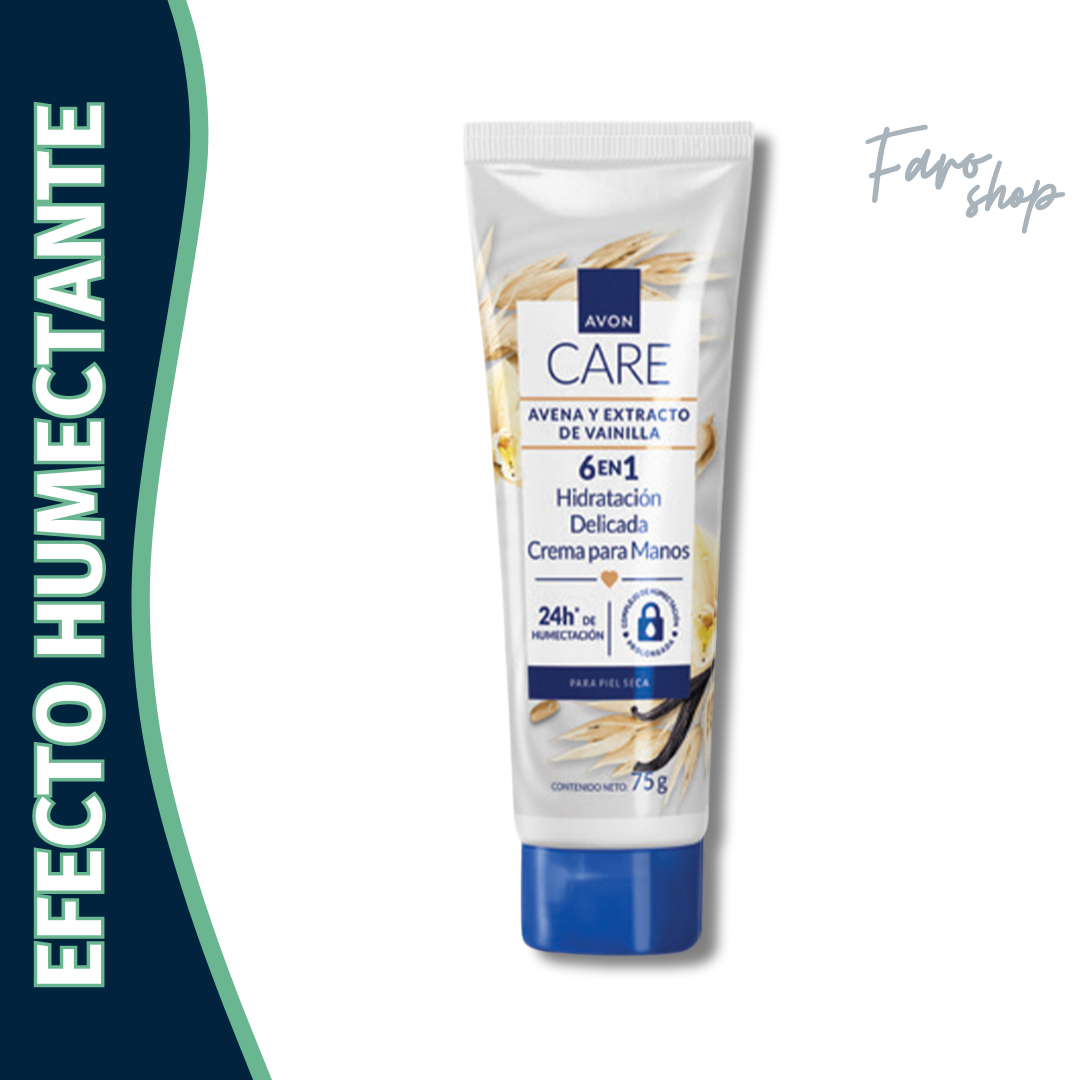 CREMA PARA MANOS AVON CARE HUMECTACIÓN SUAVIZANTE AVENA Y VAINILLA