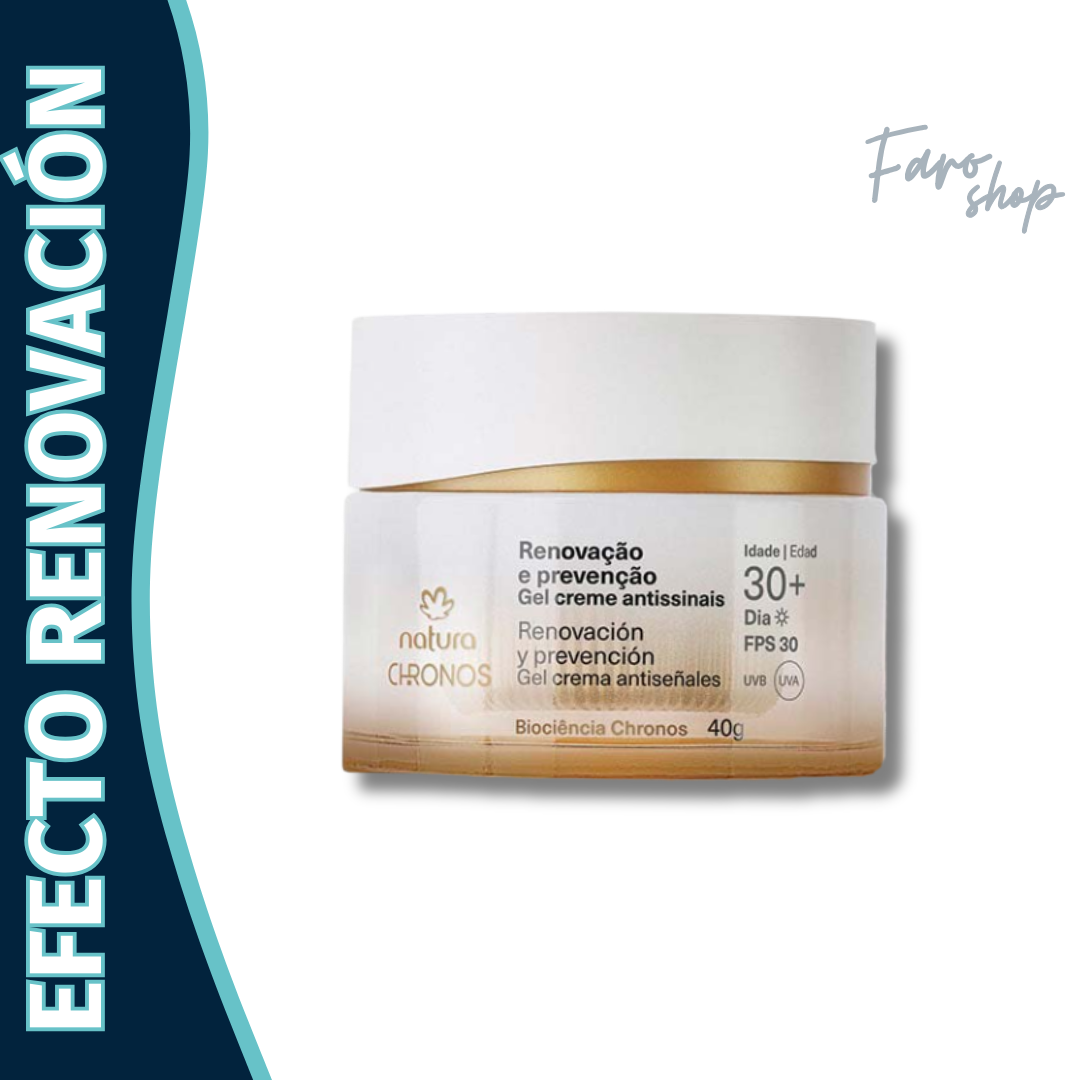 GEL CREMA ANTISEÑALES RENOVACION Y PREVENCION 30+ DIA CHRONOS DERMA NATURA