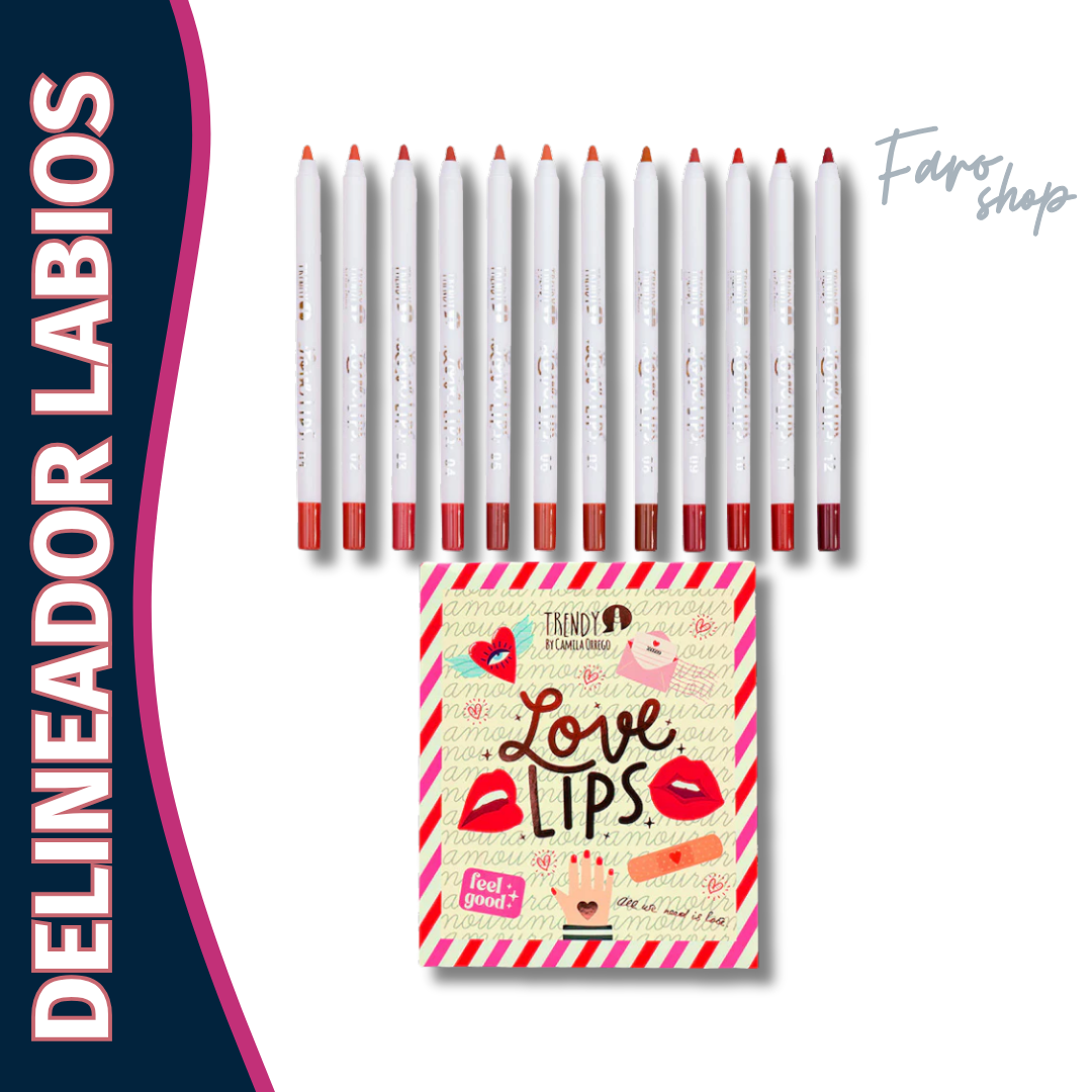 KIT X12 DELINEADORES DE LABIOS LOVE LIPS