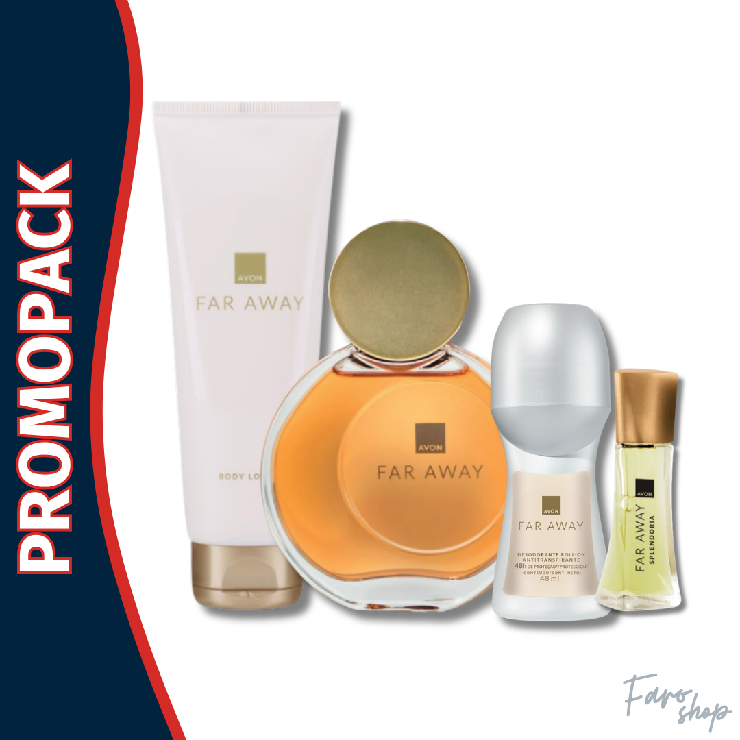 PROMOPACK PERFUME FAR AWAY + CREMA + DESODORANTE + PERFUME MINI SPLENDORIA 15ML