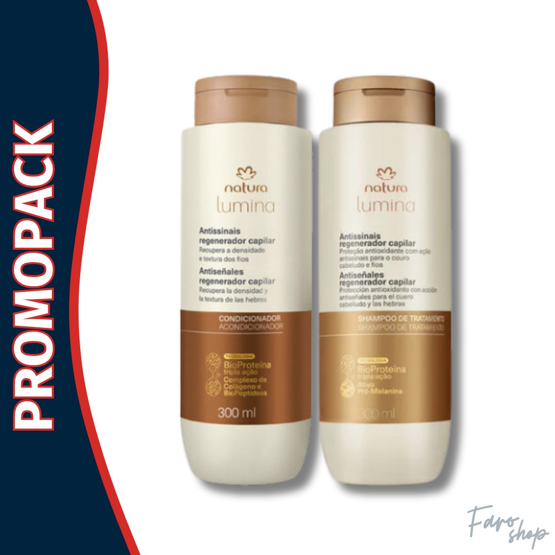 PROMOPACK SHAMPOO + ACONDICIONADOR LUMINA ANTISEÑALES REGENERADOR CAPILAR