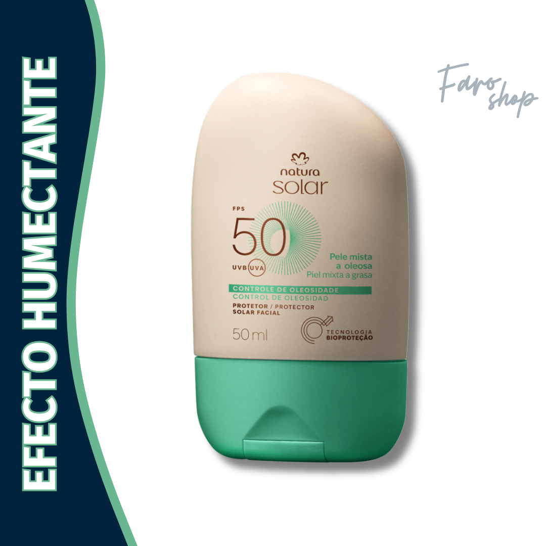 PROTECTOR SOLAR FACIAL PIEL MIXTA A OLEOSA FPS 50 NATURA SOLAR