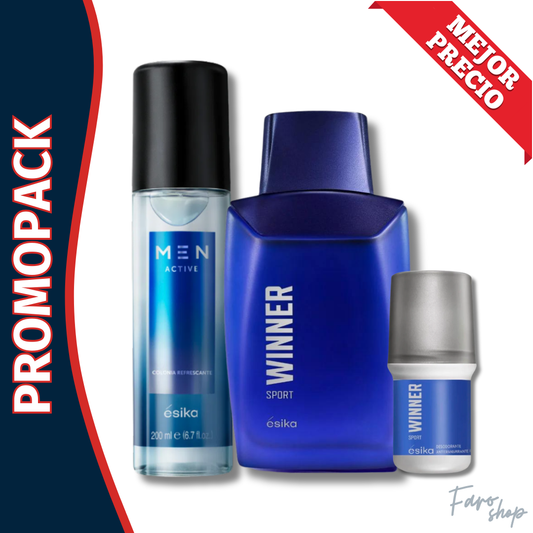PROMOPACK SPLASH MEN ACTIVE + PERFUME WINNER + DESODORANTE