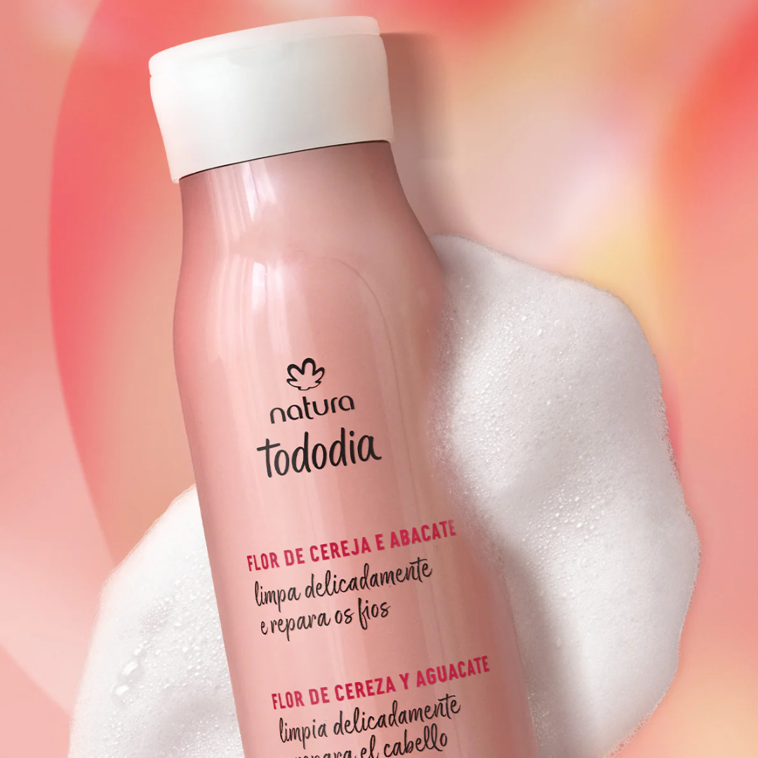 SHAMPOO TODODIA REPARADOR FLOR DE CEREZA Y AGUACATE