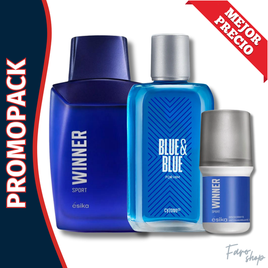 PROMOPACK WINNER SPORT + BLUE & BLUE + DESODORANTE