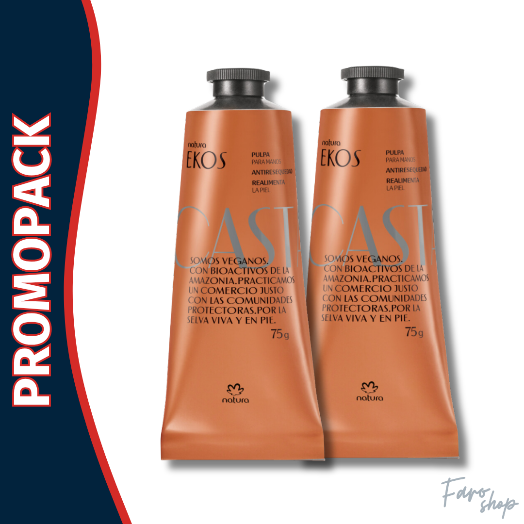 PROMOPACK 2 PULPA HIDRATANTE PARA MANOS EKOS CASTAÑA 75gr