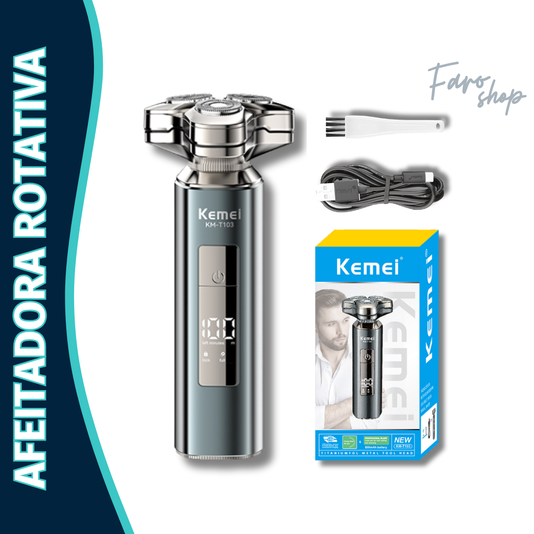 AFEITADORA ROTATIVA KEMEI KM-T103