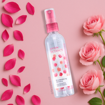 COLONIA SPRAY CON DESTELLOS BLOSSOMING PETALS AVON SENSES