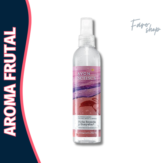 COLONIA SPRAY CORPORAL PIÑA ROSADA Y GUAYABA AVON SENSES