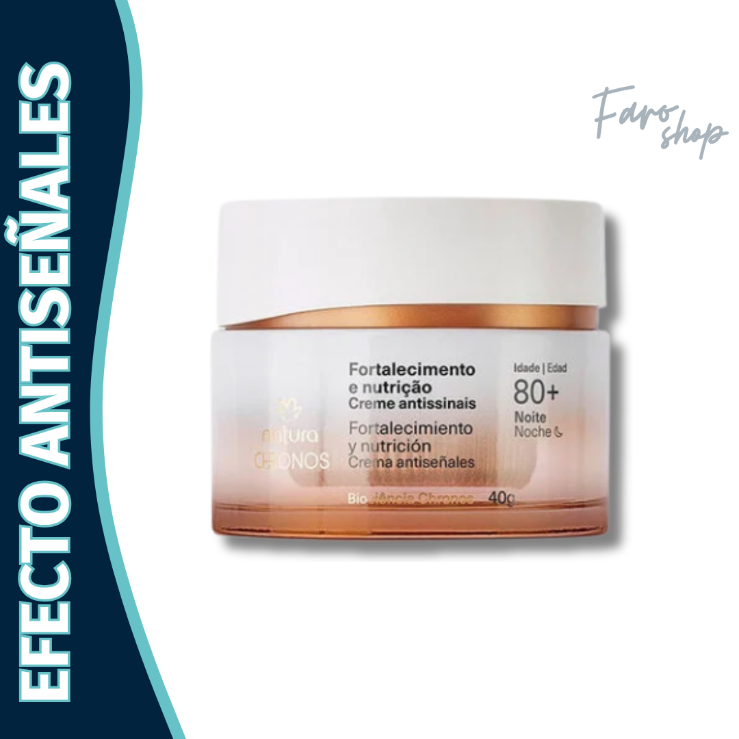 CREMA ANTISEÑALES FORTALECIMIENTO Y NUTRICIÓN 80+ NOCHE CHRONOS DERMA