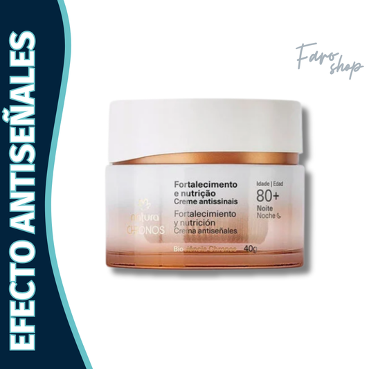 CREMA ANTISEÑALES FORTALECIMIENTO Y NUTRICIÓN 80+ NOCHE CHRONOS DERMA