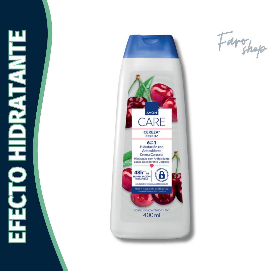 CREMA AVON CARE HIDRATACIÓN ANTIOXIDANTE CEREZA 400ML