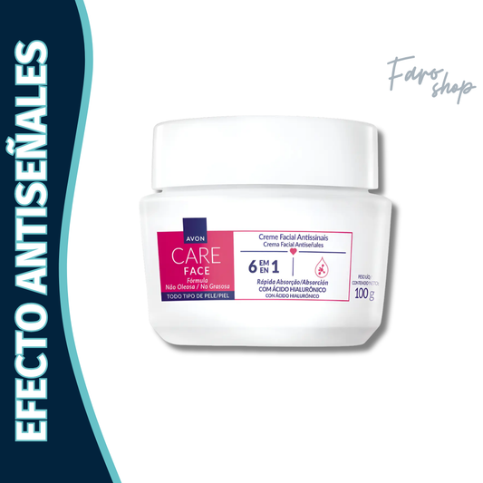 CREMA FACIAL ANTISEÑALES CON ÁCIDO HIALURÓNICO 6 EN 1