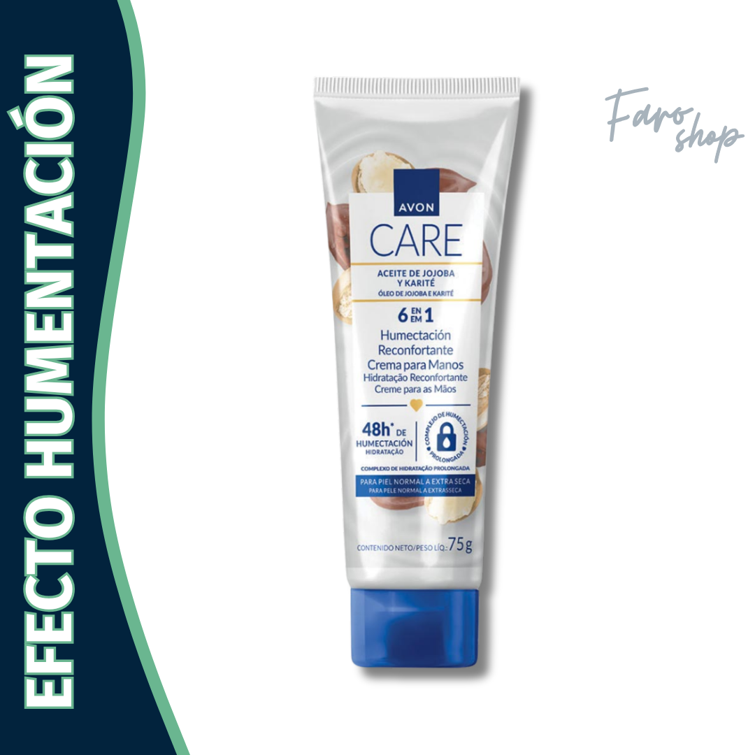 CREMA PARA MANOS AVON CARE HUMECTACIÓN CON ACEITE DE JOJOBA Y KARITÉ