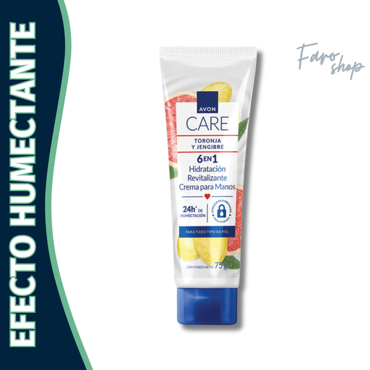 CREMA PARA MANOS AVON CARE REVITALIZANTE CON TORONJA Y JENGIBRE 75G