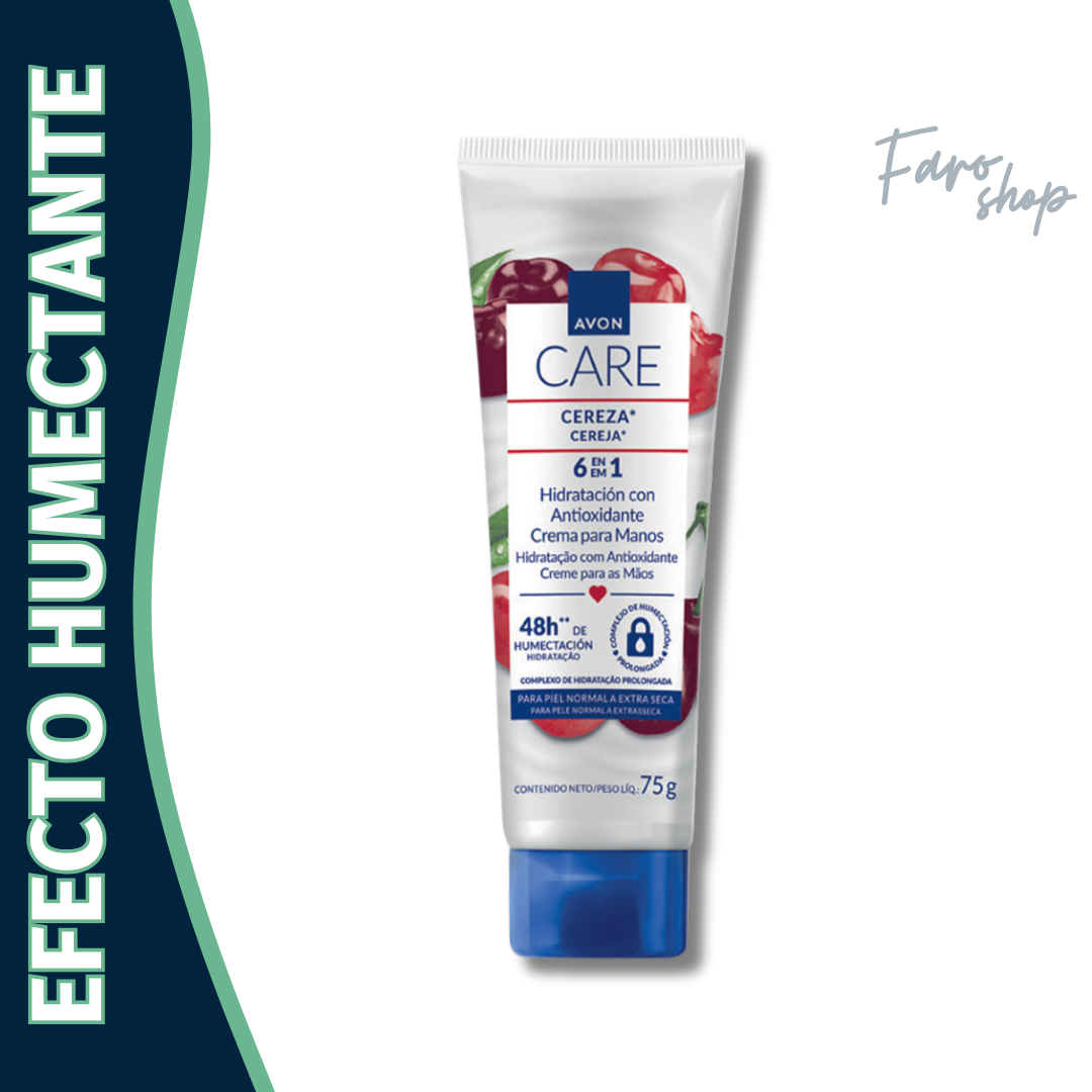 CREMA PARA MANOS AVON CARE HIDRATACIÓN ANTIOXIDANTE CEREZA