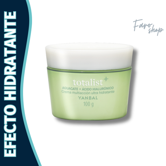CREMA ULTRA HIDRATANTE AGUACATE  + ÁCIDO HIALURÓNICO TOTALIST+ 100g