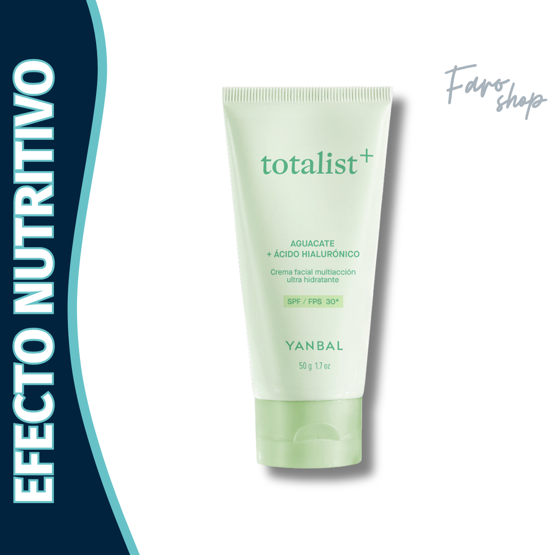 CREMA ULTRA HIDRATANTE AGUACATE  + ÁCIDO HIALURÓNICO TOTALIST+ FPS 30 50g