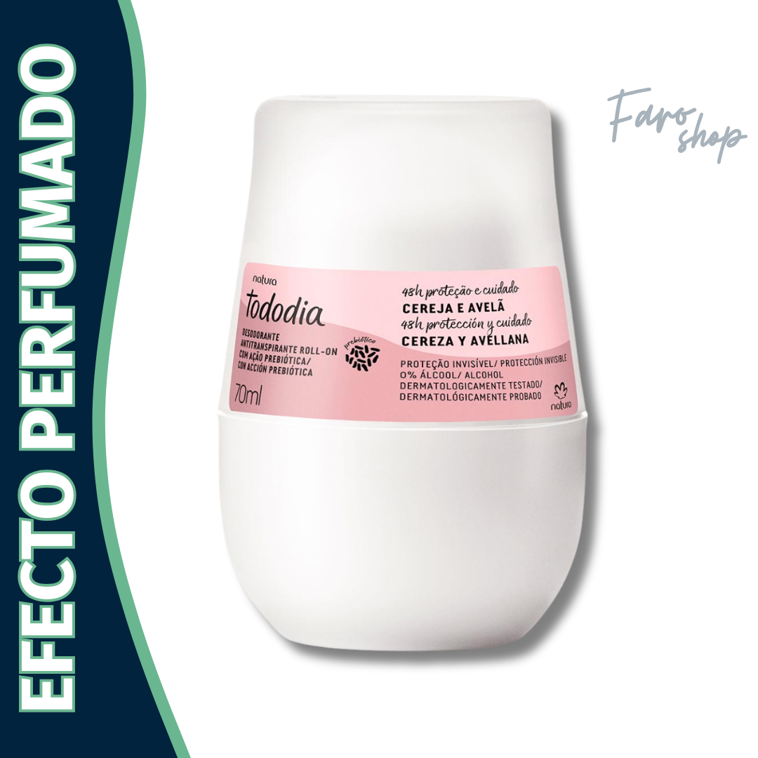 DESODORANTE ROLL-ON TODODIA CEREZA Y AVELLANA
