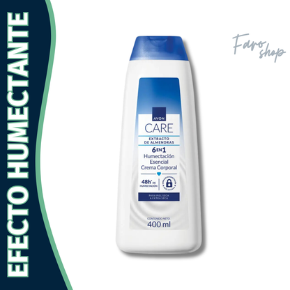 CREMA AVON CARE HUMECTACIÓN ESENCIAL CON EXTRACTO DE ALMENDRAS 400ML