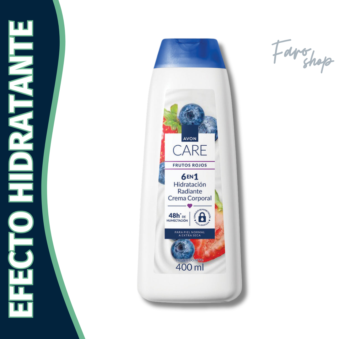 CREMA AVON CARE HIDRATACIÓN RADIANTE FRUTOS ROJOS 400ML