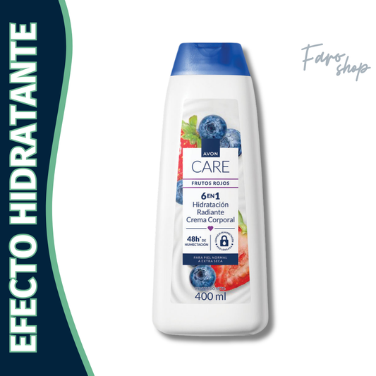 CREMA AVON CARE HIDRATACIÓN RADIANTE FRUTOS ROJOS 400ML