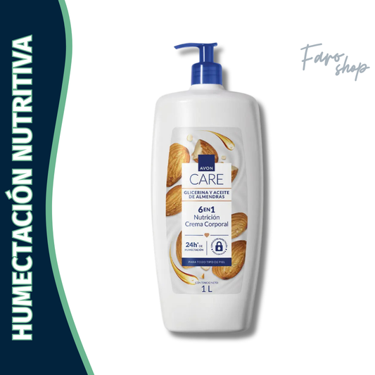 CREMA AVON CARE NUTRICIÓN CON GLICERINA Y ACEITE DE ALMENDRAS