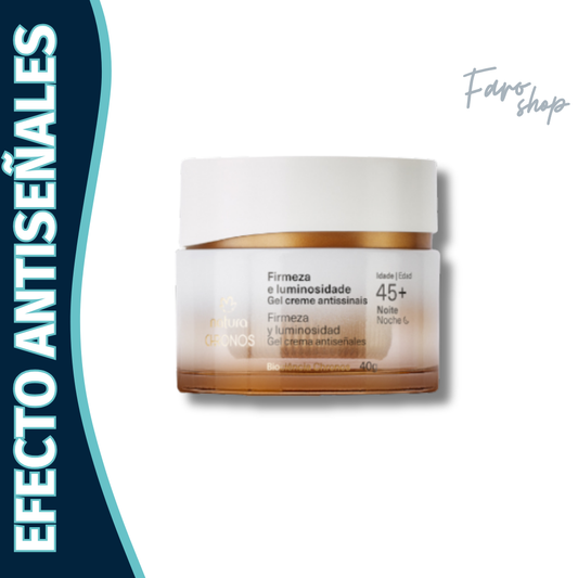 GEL CREMA ANTISEÑALES FIRMEZA Y LUMINOSIDAD 45+ NOCHE CHRONOS DERMA NATURA
