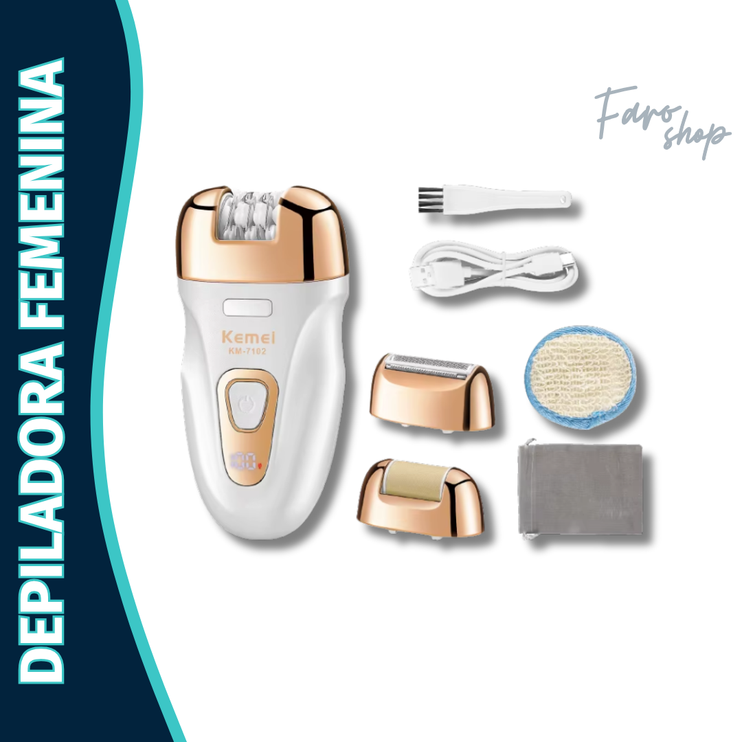 DEPILADORA RECARGABLE 3 EN 1 KEMEI KM-7102