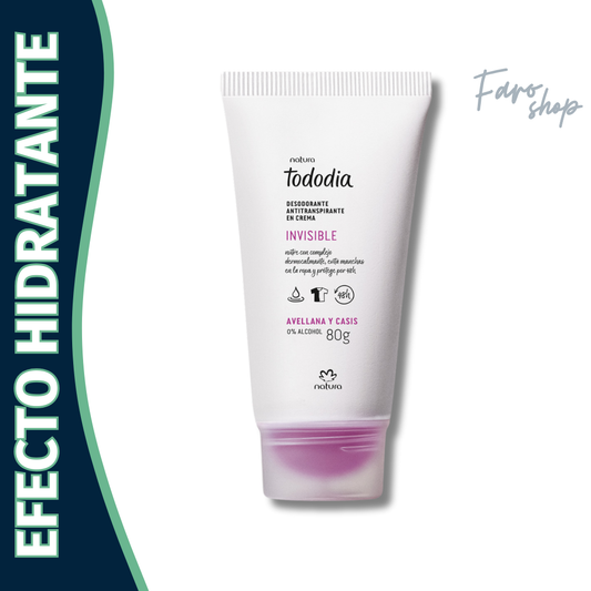 DESODORANTE EN CREMA TODODIA INVISIBLE CREMA AVELANA Y CASIS