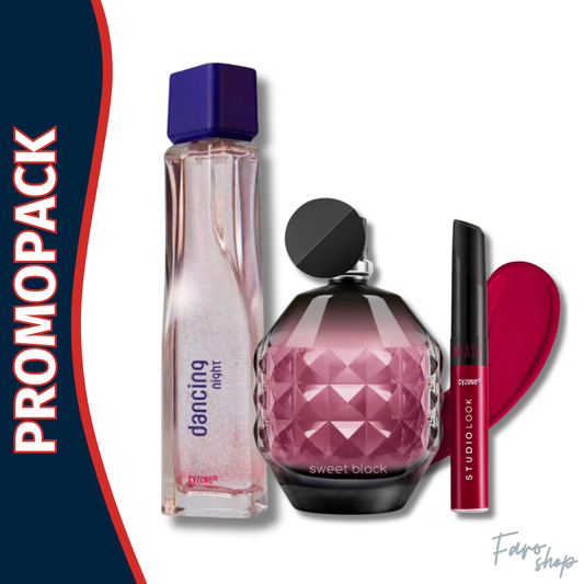 PROMOPACK DANCING NIGHT + SWEET BLACK + LABIAL STUDIO LOOK - Deep Red