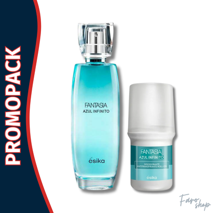 PROMOPACK 1 PERFUME FANTASÍA AZUL INFINITO + DESODORANTE