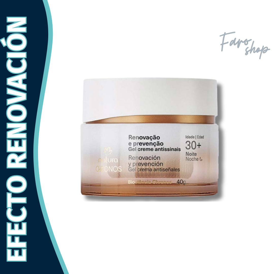 GEL CREMA ANTISEÑALES RENOVACION Y PREVENCION 30+ NOCHE CHRONOS DERMA NATURA