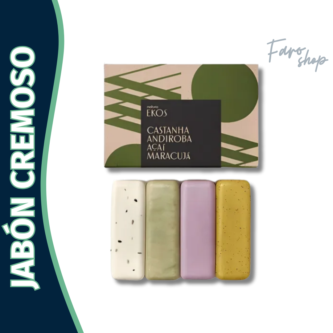 JABONES EKOS EXFOLIANTES CASTAÑA, ANDIROBA, ACAI Y MARACUYA