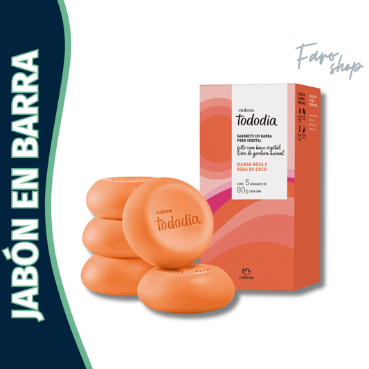 JABONES EN BARRA TODODIA MANGO ROSA Y AGUA DE COCO