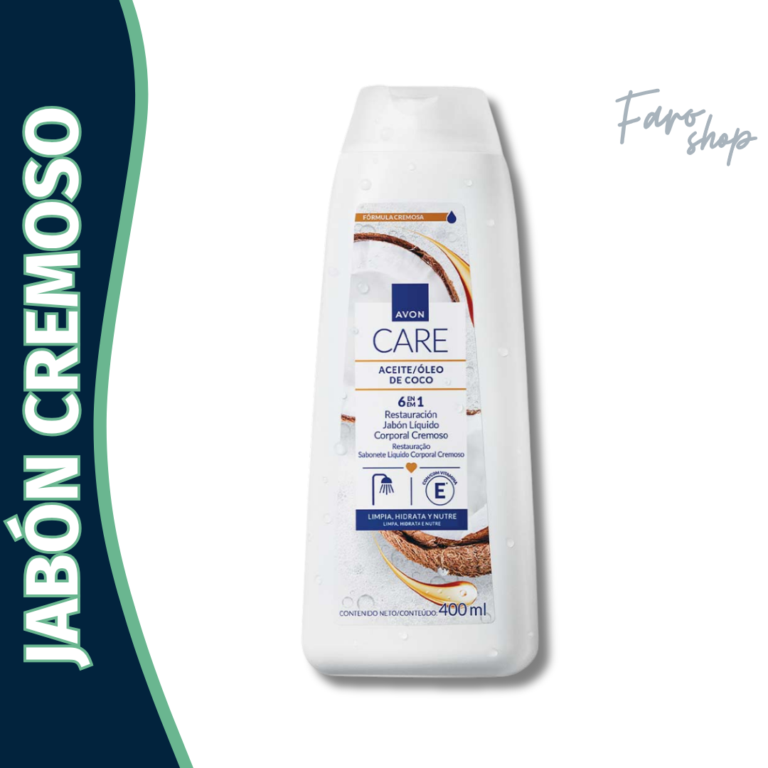 JABÓN LÍQUIDO AVON CARE RESTAURACIÓN CON ACEITE DE COCO 400ML