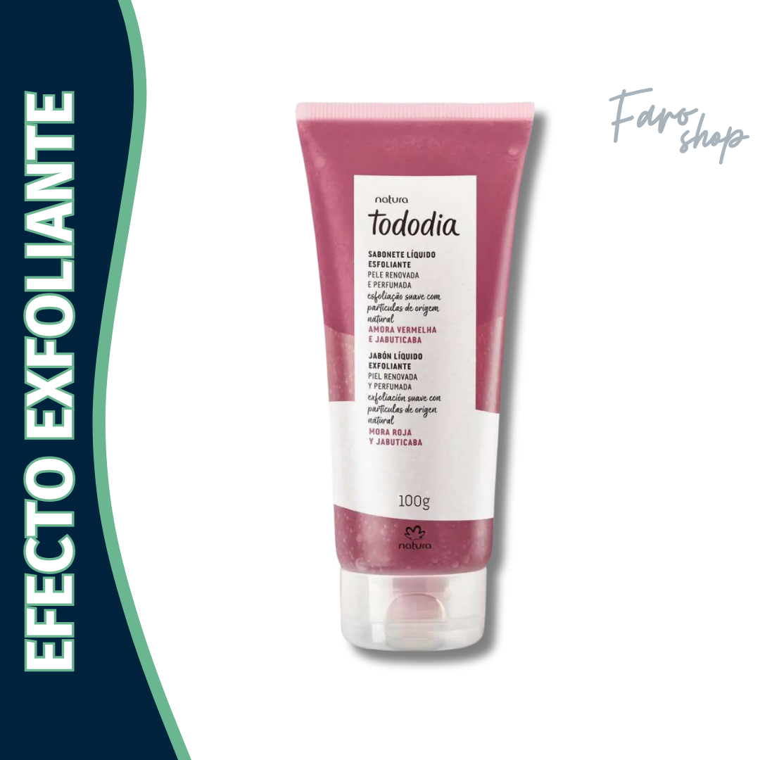 JABÓN LÍQUIDO EXFOLIANTE TODODIA MORA ROJA Y JABUTICABA