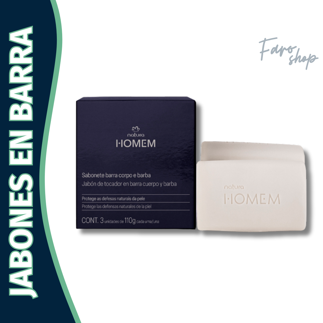 JABONES DE TOCADOR EN BARRA CUERPO Y BARBA HOMEM