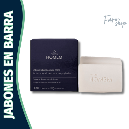 JABONES DE TOCADOR EN BARRA CUERPO Y BARBA HOMEM