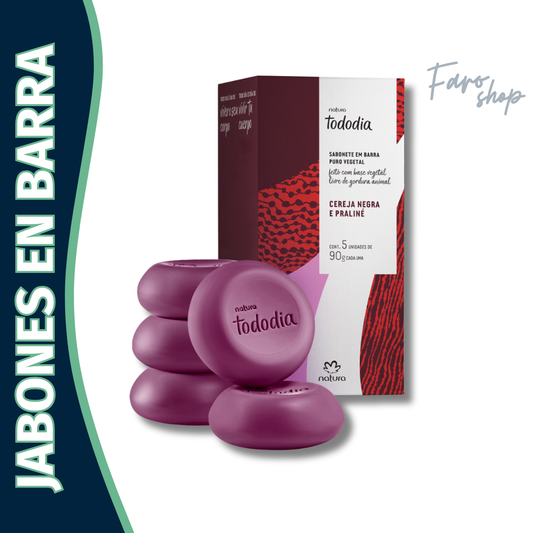JABONES EN BARRA TODODIA CEREZA NEGRA Y PRALINE