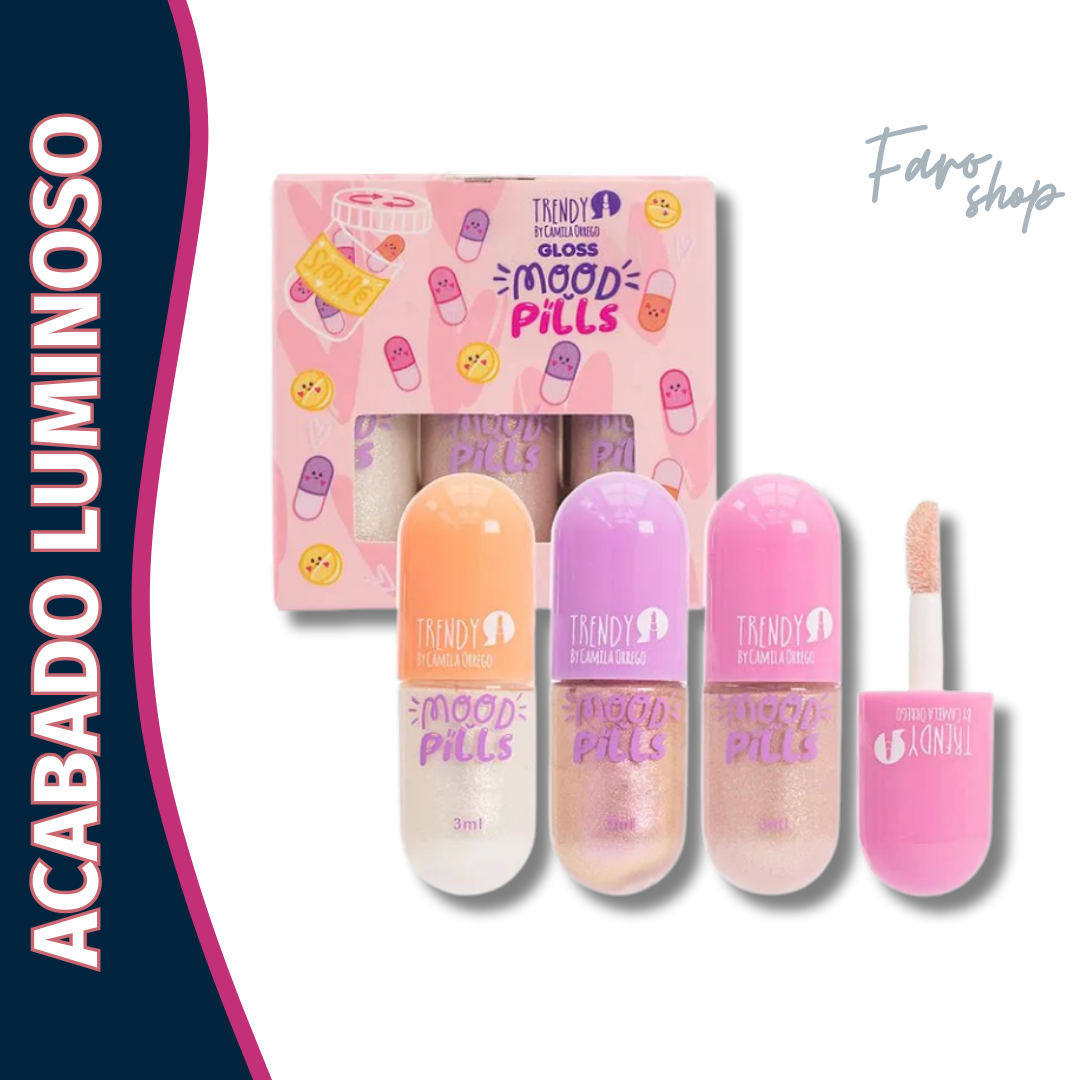KIT X3 BRILLOS LIQUIDOS MOOD PILLS