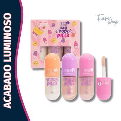 KIT X3 BRILLOS LIQUIDOS MOOD PILLS