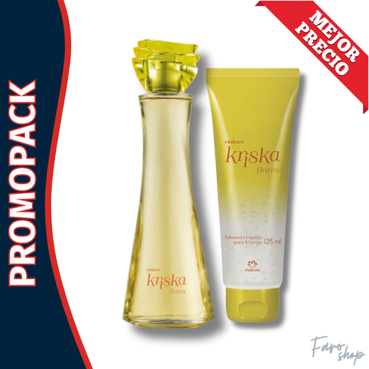 PROMOPACK PERFUME KRISKA FLORES + JABON LIQUIDO PARA EL CUERPO
