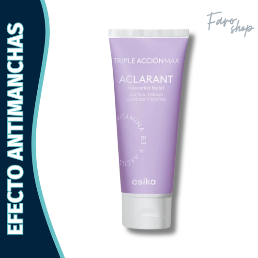 MASCARILLA FACIAL ACLARADORA 3 EN 1 TRIPLE ACCIÓN 90gr
