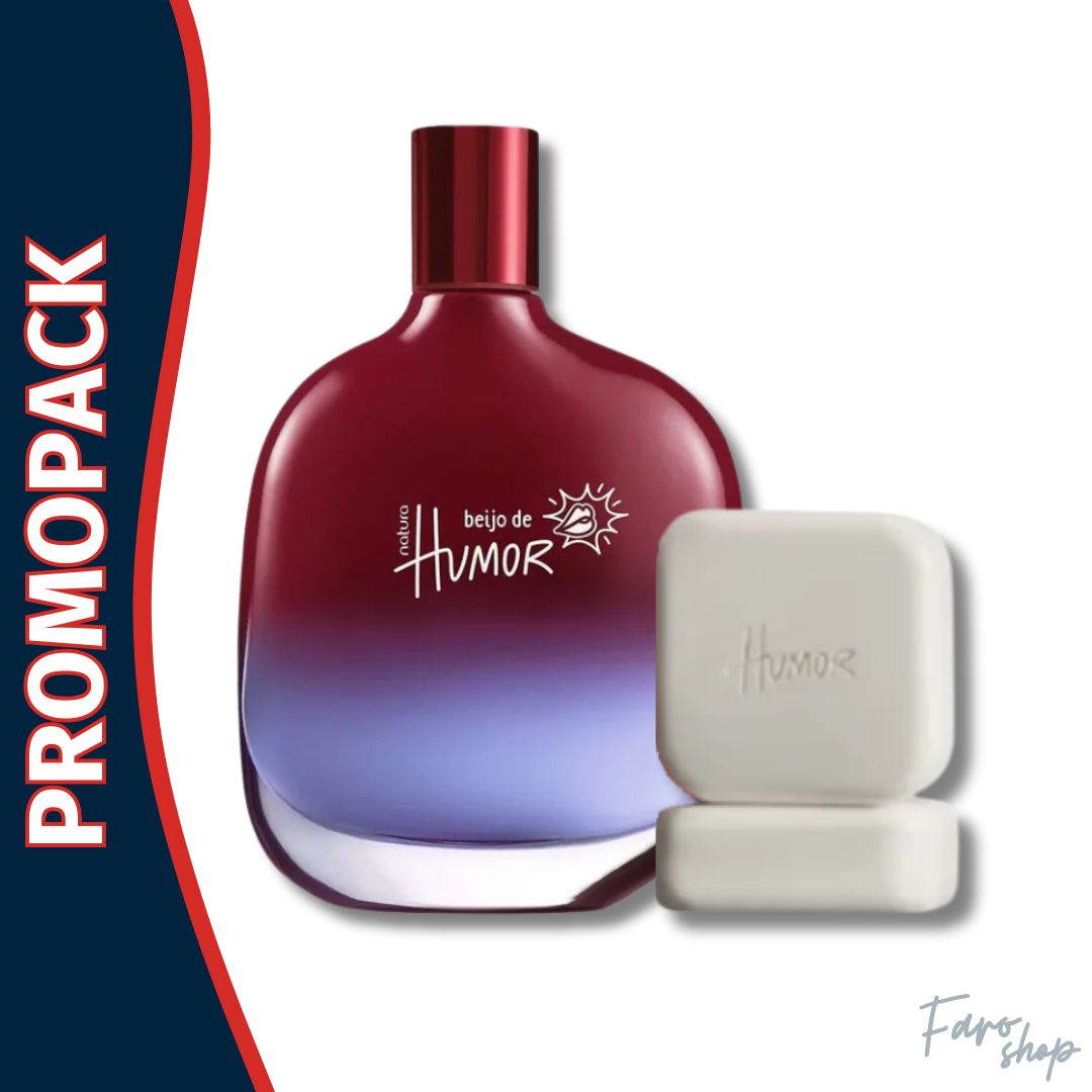 PROMOPACK PERFUME BEIJO DE HUMOR MASCULINO + JABON EN BARRA