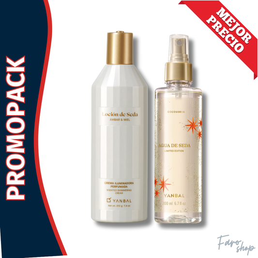 PROMOPACK LOCIÓN DE SEDA AMBAR Y MIEL + COLONIA AGUA DE SEDA