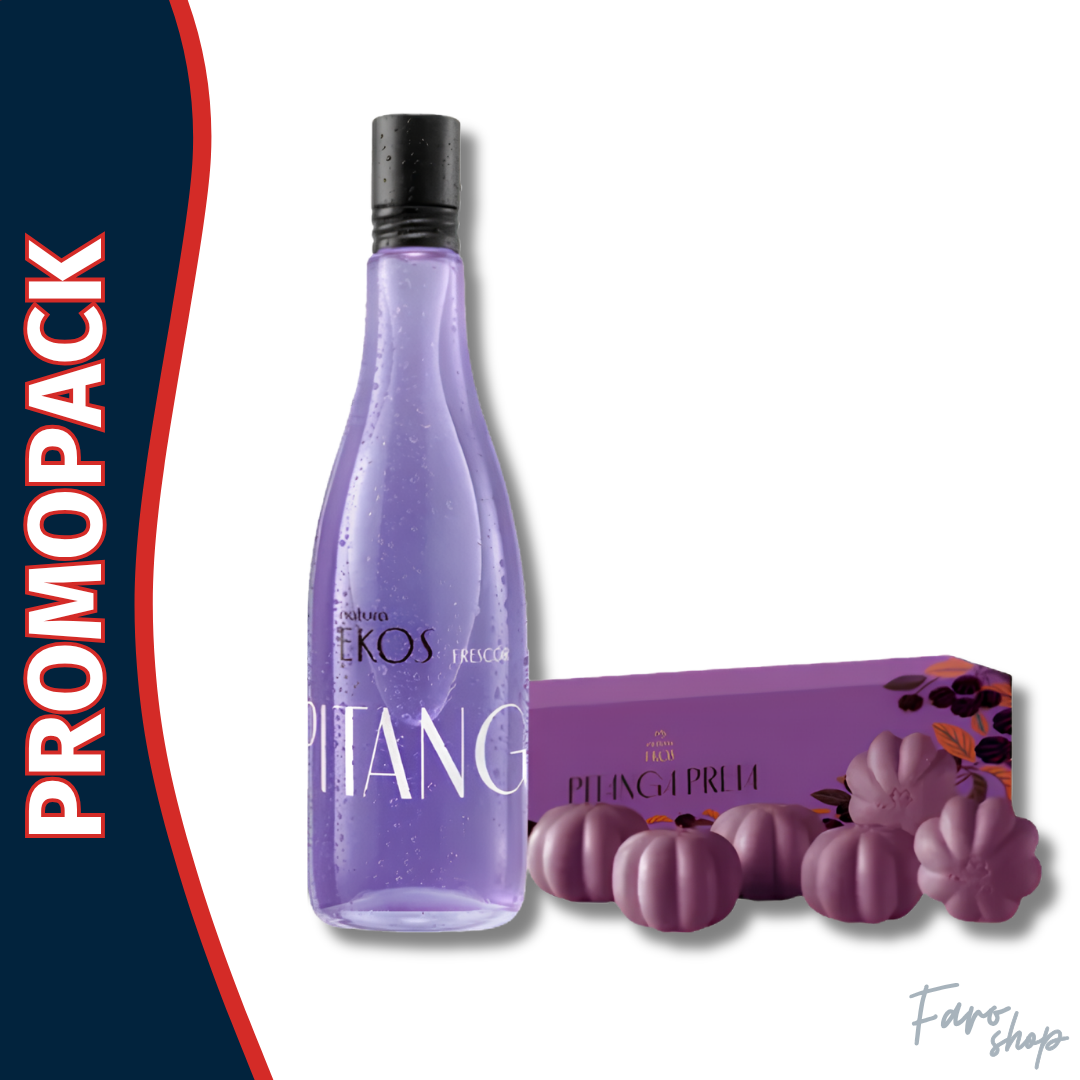 PROMOPACK COLONIA EKOS FRESCOR CON ÓLEO ESENCIAL DE PITANGA PRETA + JABONES EKOS PITANGA PRETA X 6 UNDS DE 25G