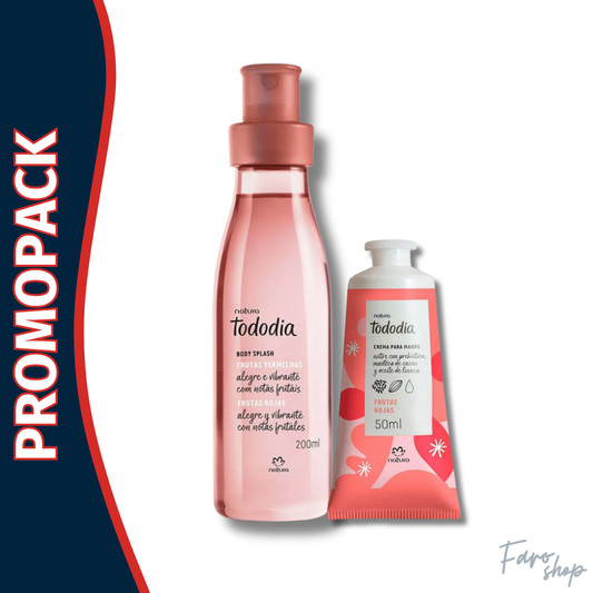 PROMOPACK COLONIA SPRAY TODODIA FRUTAS ROJAS + CREMA PARA MANOS